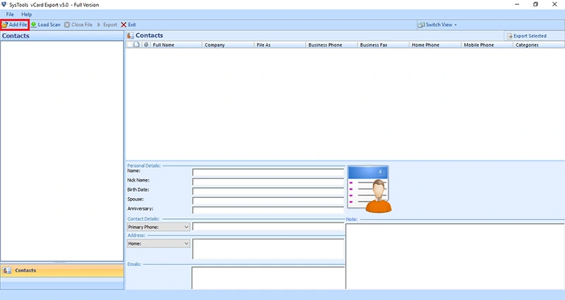 browse and upload pst file