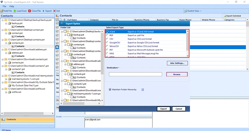 choose vcf file format