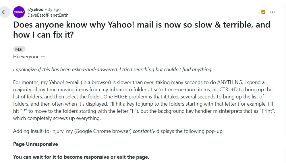 Why Is Yahoo Mail So Slow- errors