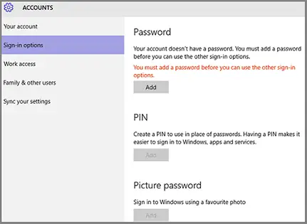 Sign-in Option