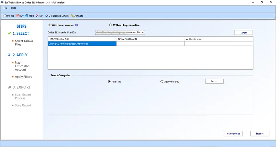 enter office 365 admin credentials