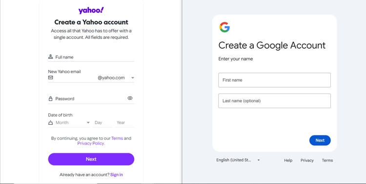 Difference between Gmail and Yahoo