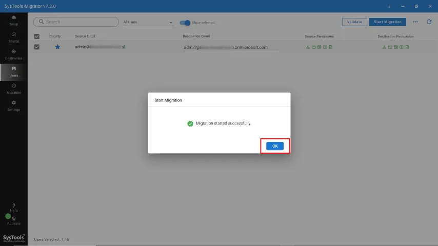 start migration